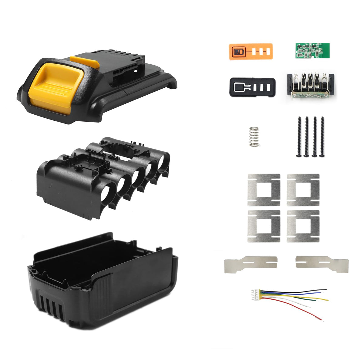 Akocire battery case for DCB200–DCB205, assembly view showing precise fit.