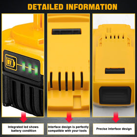 Akocire Dewalt compatibility with DCB200-205, versatile replacement part.