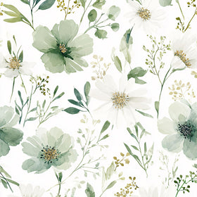 Akodm sage green floral peel-and-stick wallpaper for easy wall updates