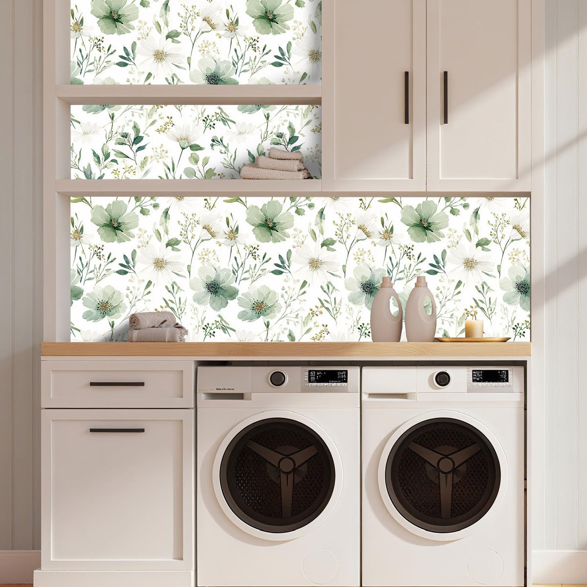 Akodm seamless floral pattern wallpaper for DIY projects