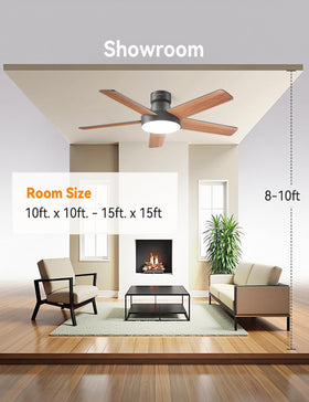 Flush-mount installation kit for AKOFUN ceiling fan