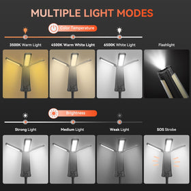 AKOFUN height-adjustable stand showcases versatile lighting angles.