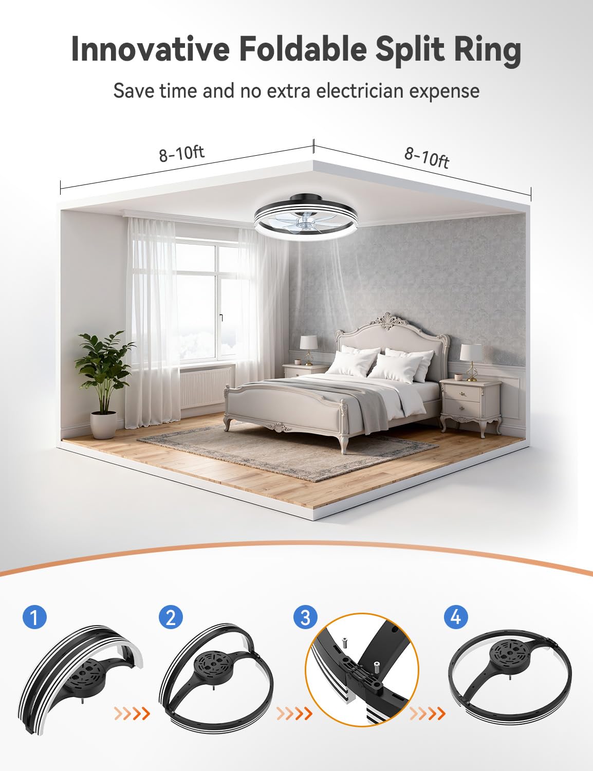 AKOFUN reversible airflow supports cooling in summer and warm air circulation.