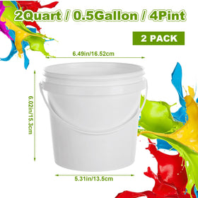 AKOLAFE two-pack paint cans with handles for easy transport