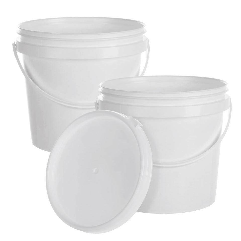 AKOLAFE 2-quart paint bucket with lid for secure leftover storage