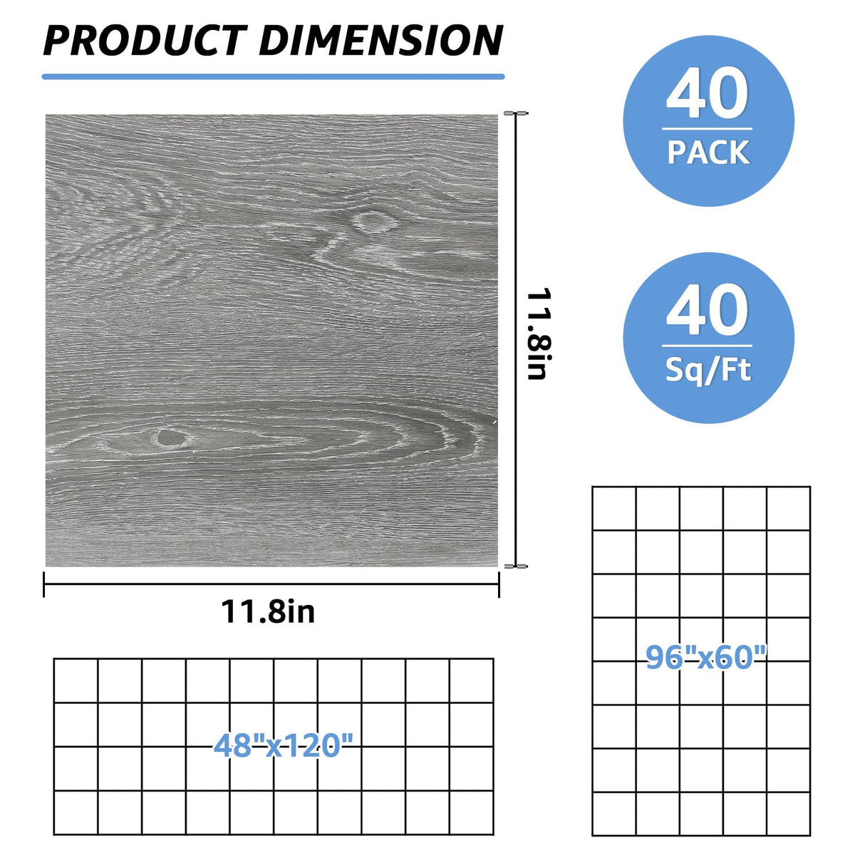 AKOLAFE peel-and-stick vinyl tiles installed in a bathroom for a water-resistant surface