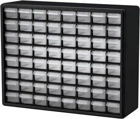 Akro-Mils 10164 front view of 64-drawer cabinet for organized workspace.