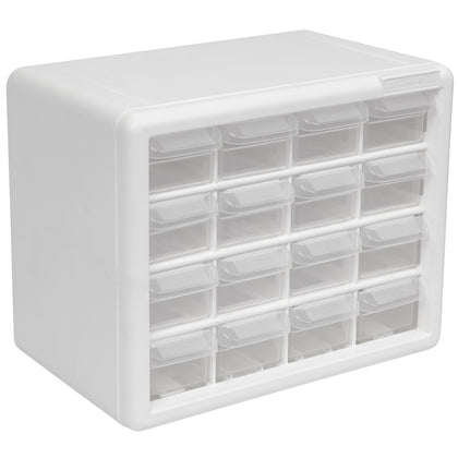 Akro-Mils 16-drawer cabinet front view showing compact garage storage solution