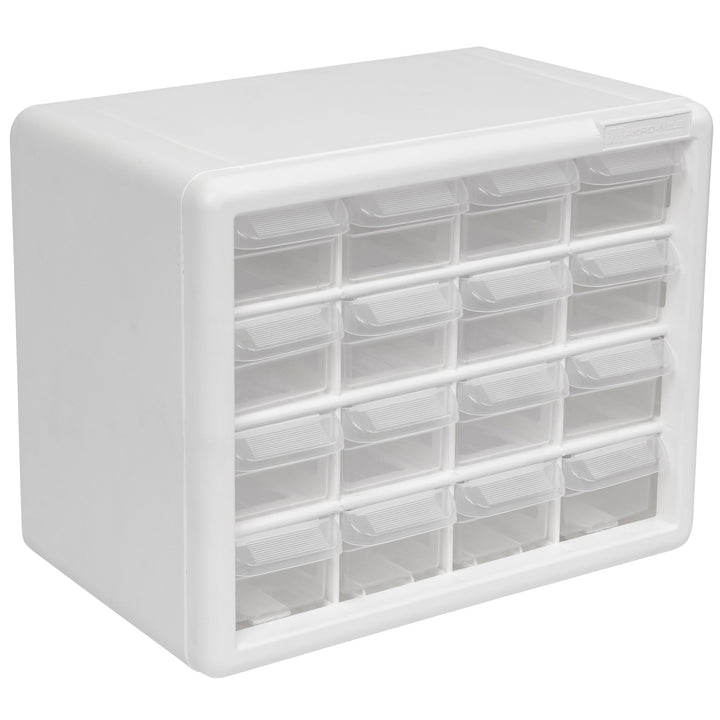 Akro-Mils 16-drawer cabinet front view showing compact garage storage solution