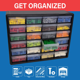 Akro-Mils classroom version keeps beads and crafts neatly stored for lessons