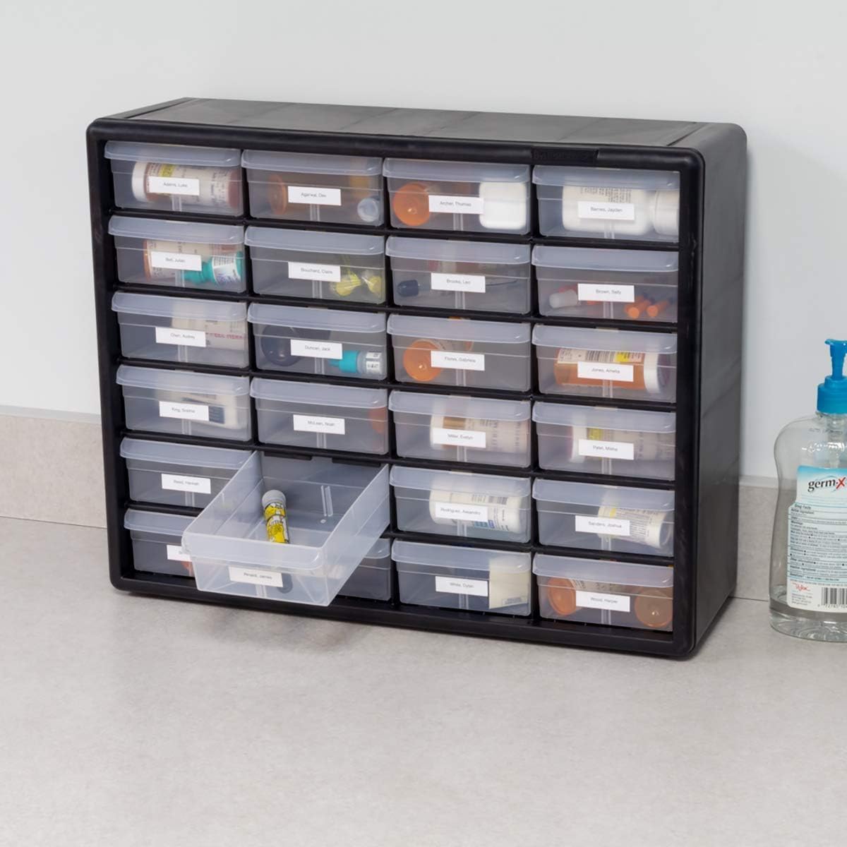 Akro-Mils drawer cabinet supports safe polymer clay storage