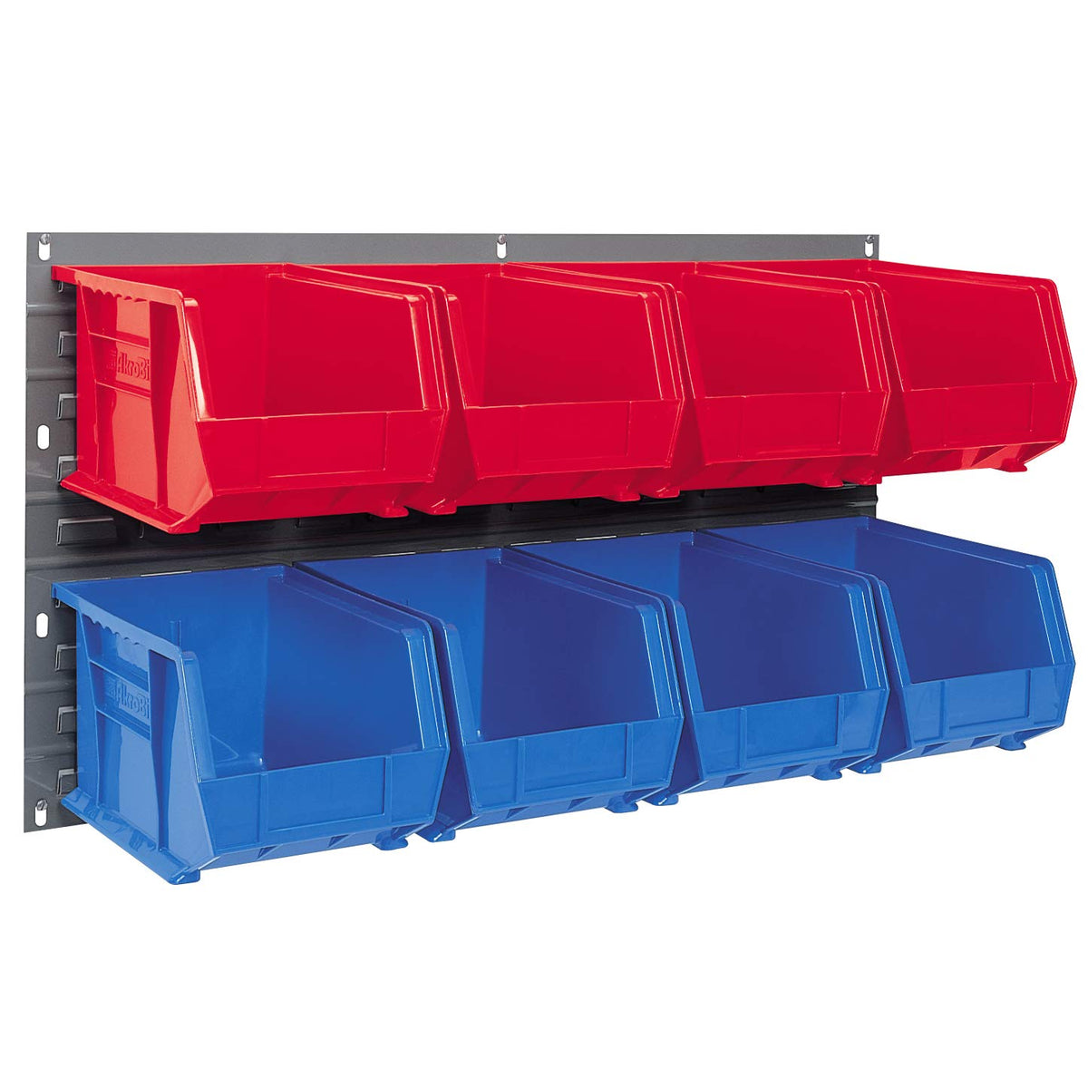 Akro-Mils 30136 organizer panel pairs with cabinets for modular storage.