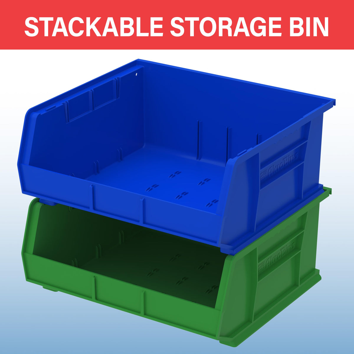 Curved hopper front enables easy small-part retrieval.