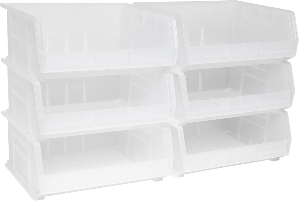 Akro-Mils AkroBins front view with clear labeling area for easy sorting.