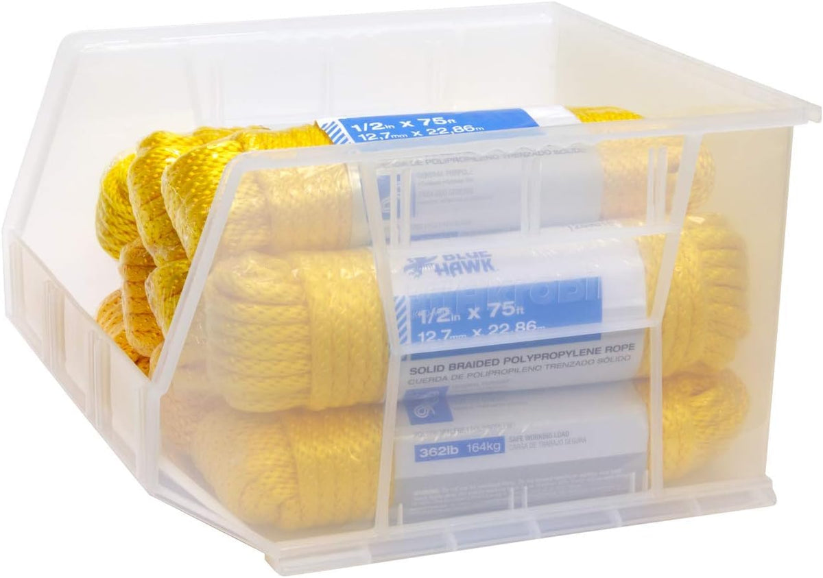 Akro-Mils AkroBins suitable for indoor and outdoor use with durable plastic.