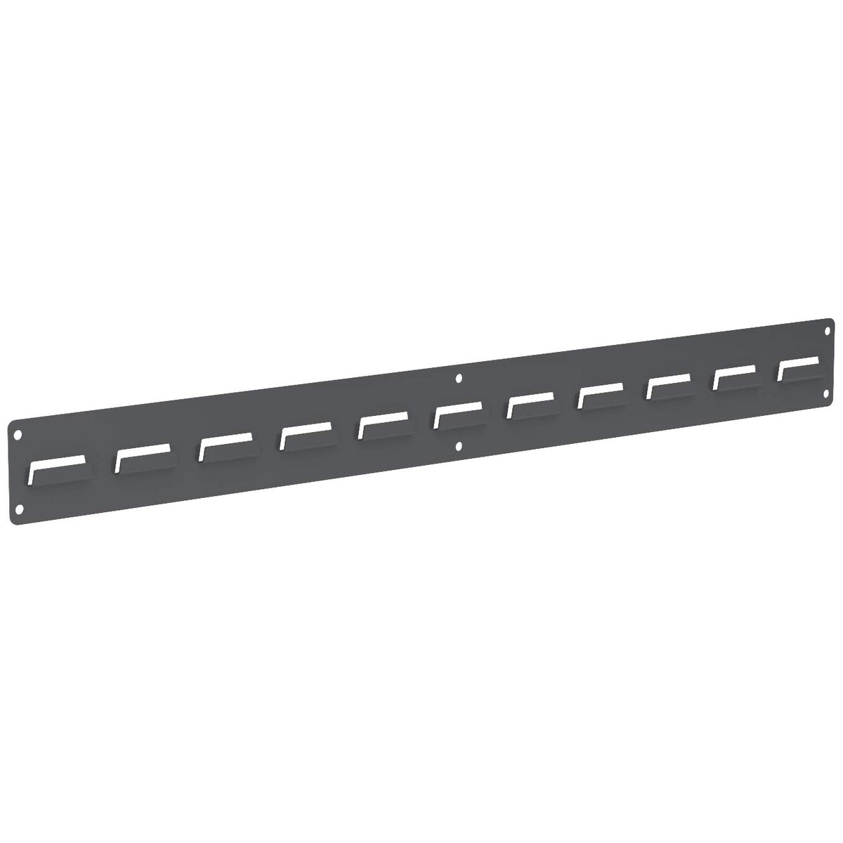 Akro-Mils 30632 wall rail close-up of steel louvers for durable garage storage.