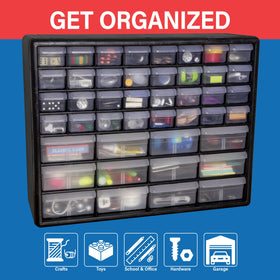 Stackable design shown for classroom or workshop organization