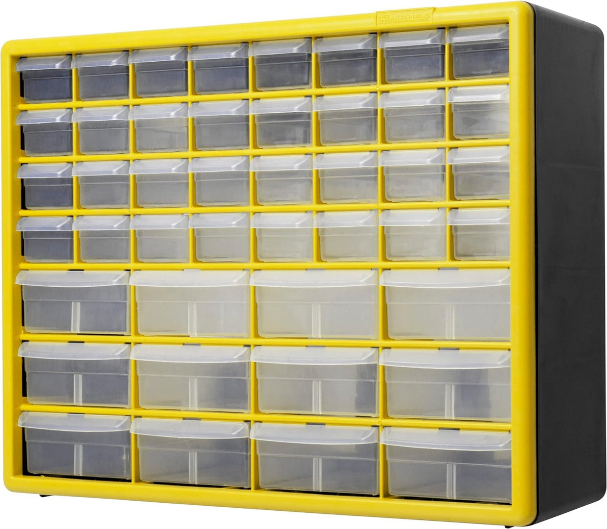 Akro-Mils 44-drawer cabinet showcasing durable plastic construction