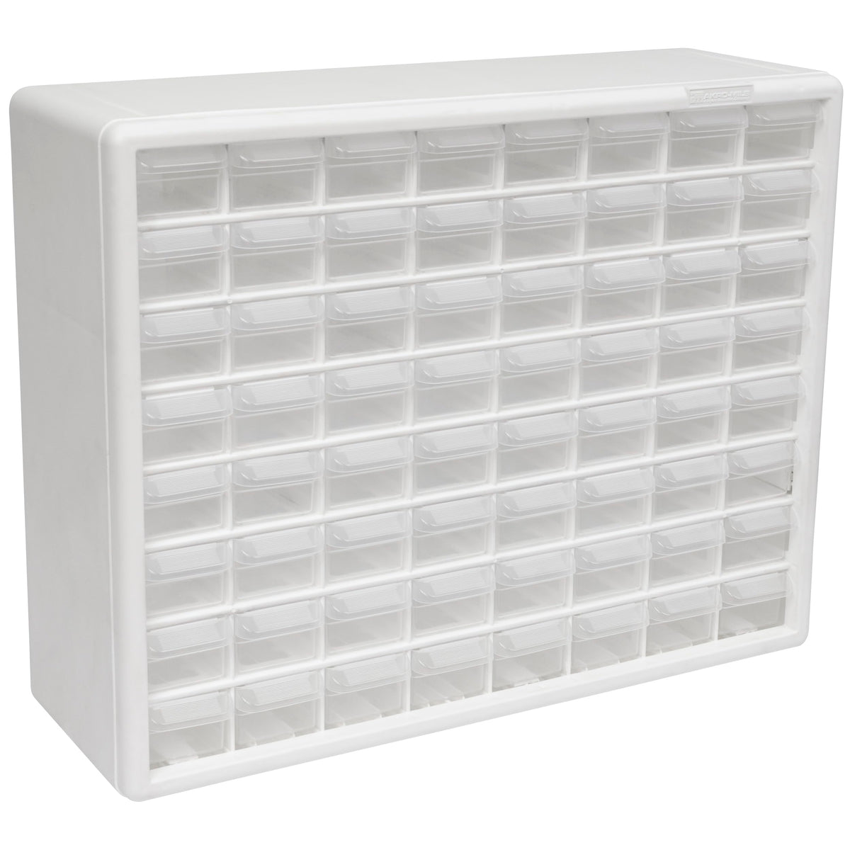 Akro-Mils 64-drawer cabinet front view for garage organization and tool storage