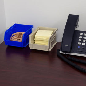 Akro-Mils AkroBins dividers and label holders blue enhance organization.