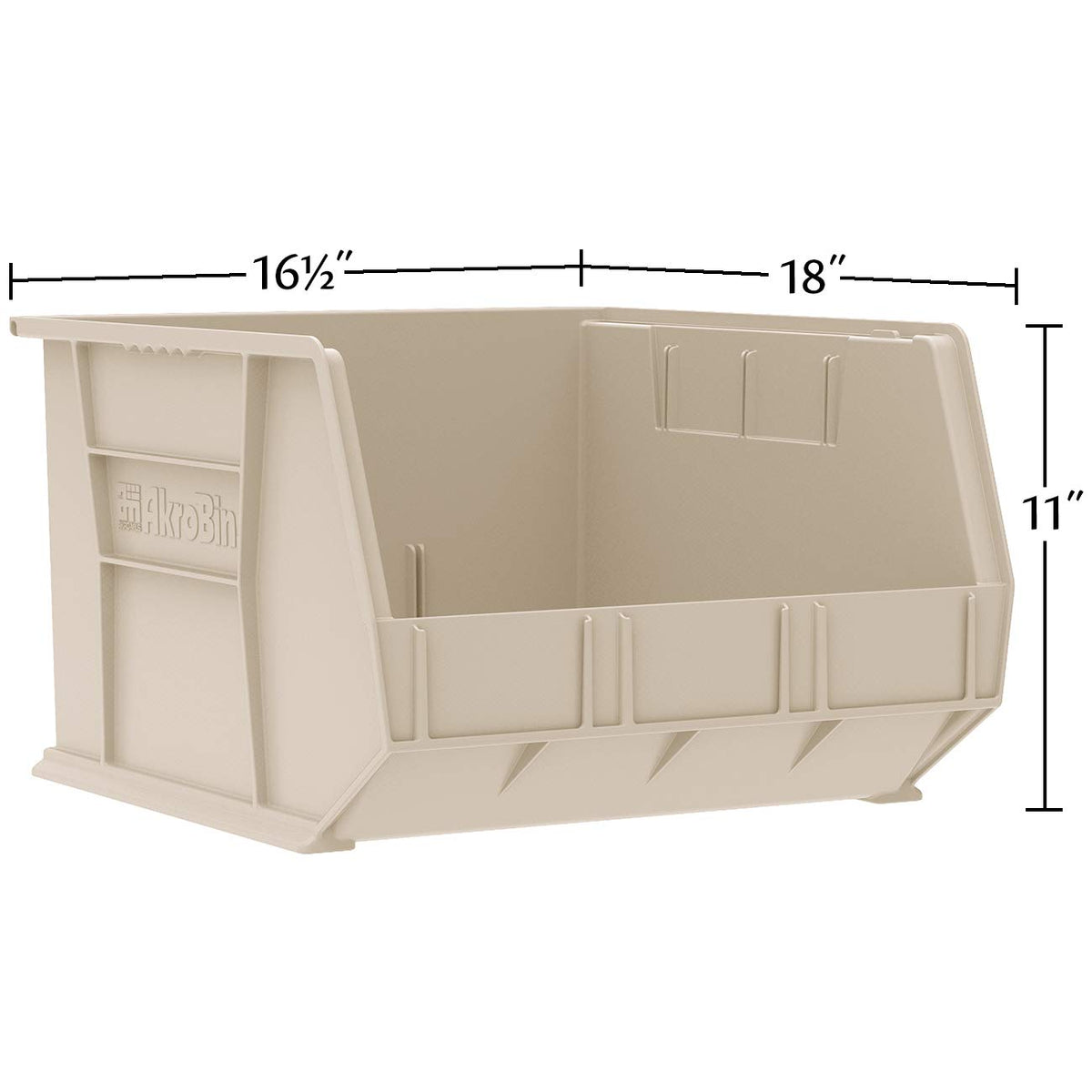 Akro-Mils AkroBins reinforced side ribs support heavy loads for long-lasting use.