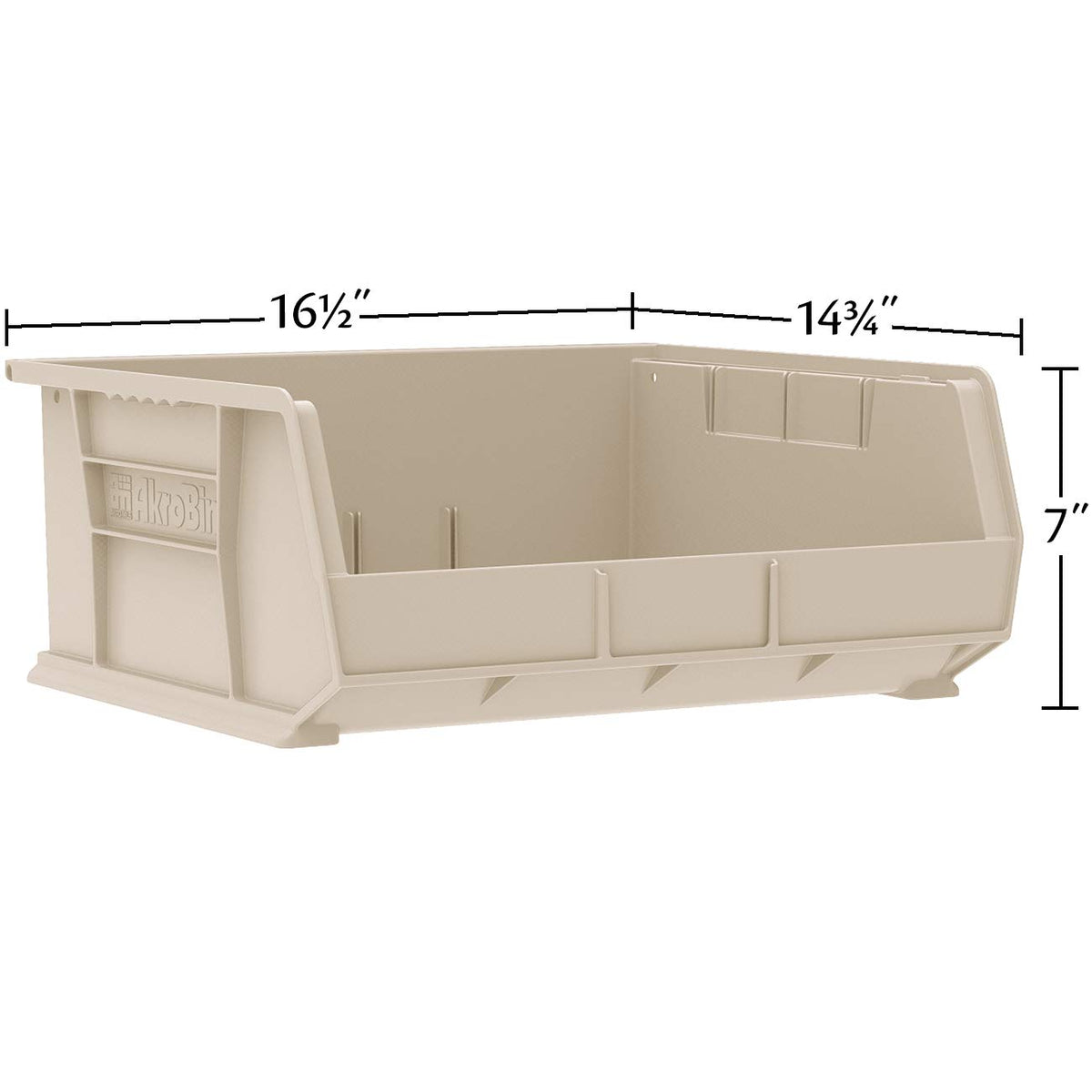 Akro-Mils AkroBins rugged plastic construction withstands rust and wear.