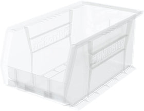 Akro-Mils AkroBins stackable bin front view for efficient closet and garage organization