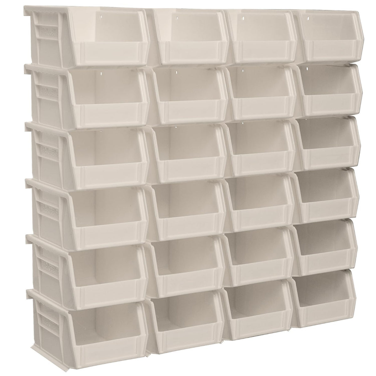 Akro-Mils AkroBins stackable bin front view with easy access to small items.