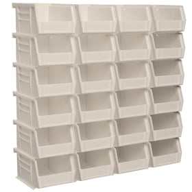 Akro-Mils AkroBins stackable bin front view with easy access to small items.