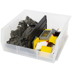 Durable one-piece plastic resists moisture and corrosion indoors or outdoors.