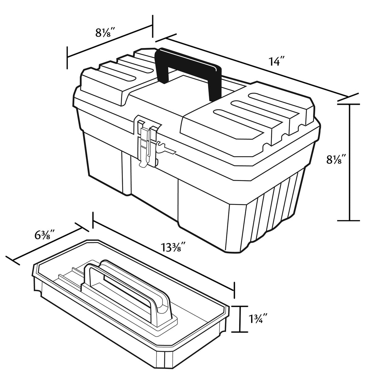 Durable industrial-grade plastic with rounded edges for safety.