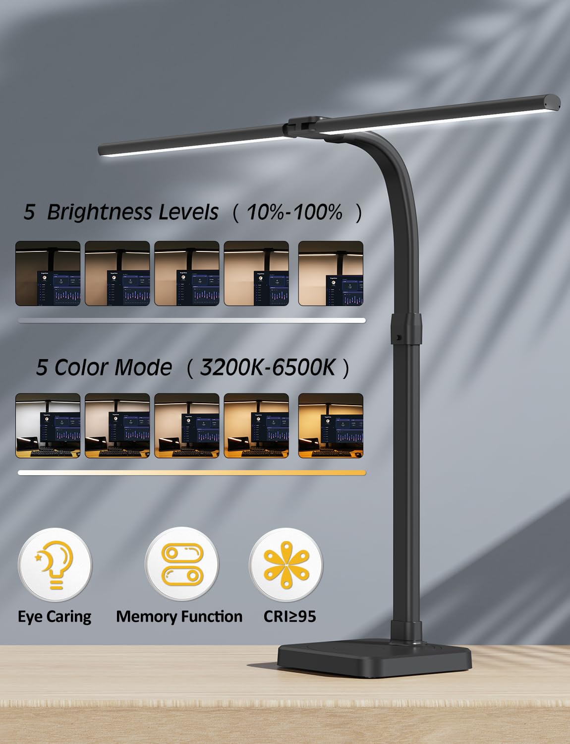 AKRRYR wide 31-inch head covers large desks for collaboration
