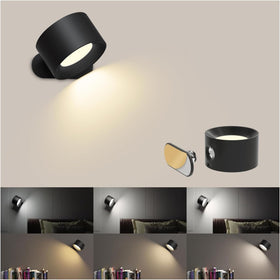 AKSDA LED reading light with wall mount and magnetic ball for flexible directional lighting.