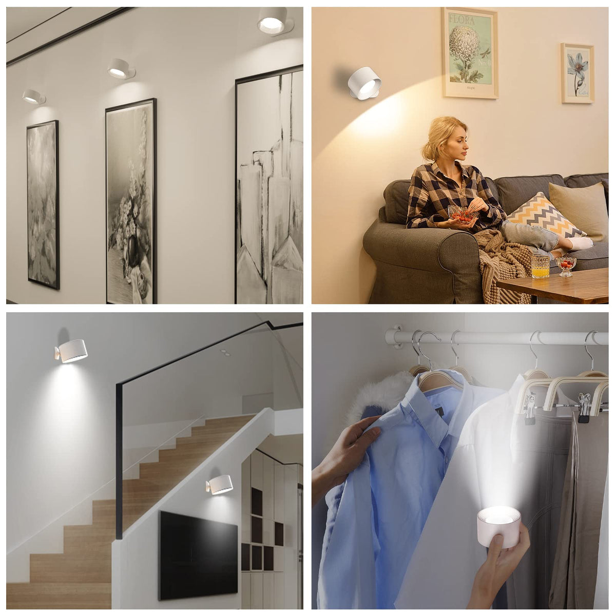 AKSDA wall light with touch control for quick operation.