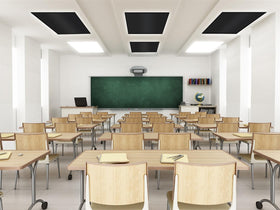 Aksipo easy-install magnets ensure tool-free attachment to ceiling lights.