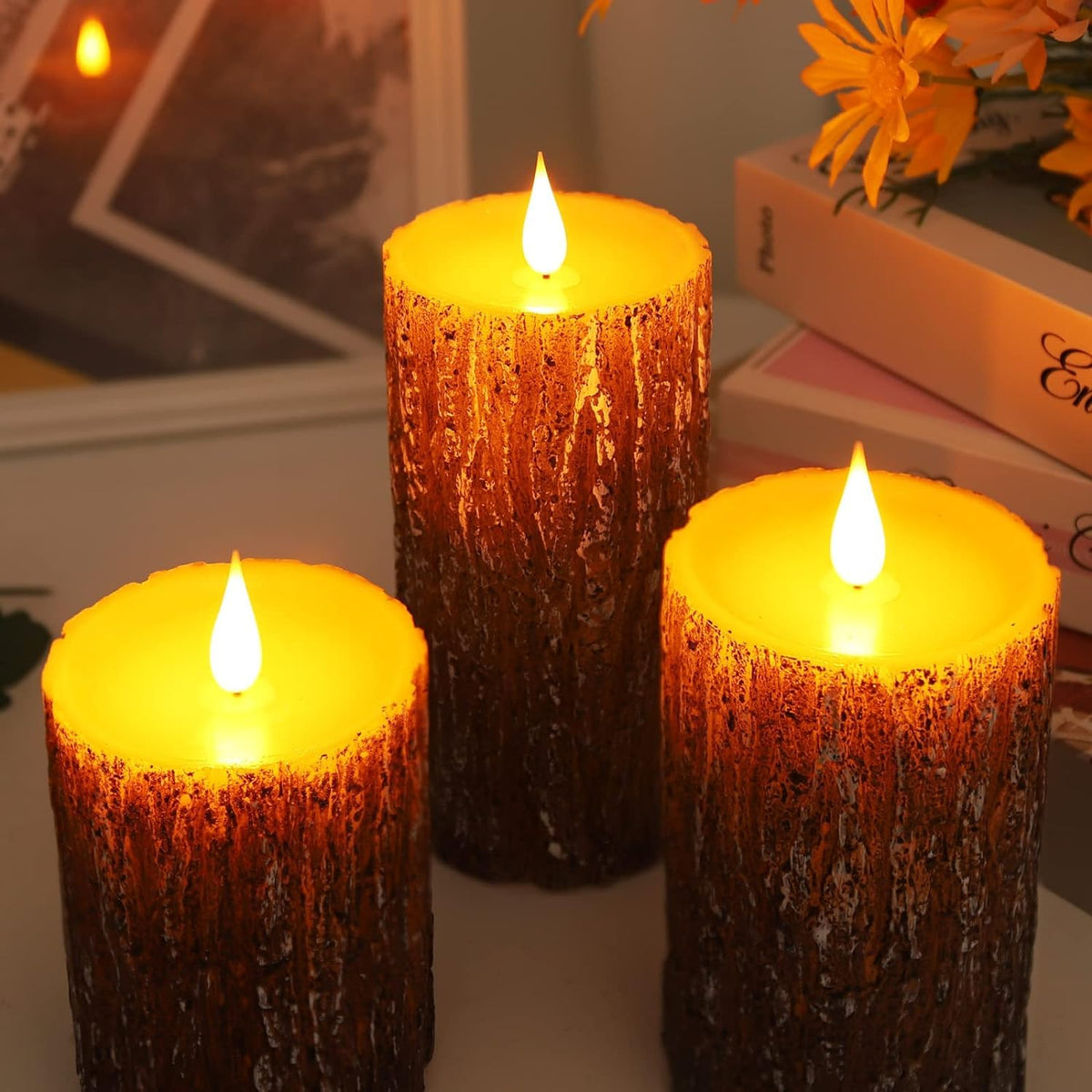 AKU TONPA wax shell pillars combine classic style with LED safety