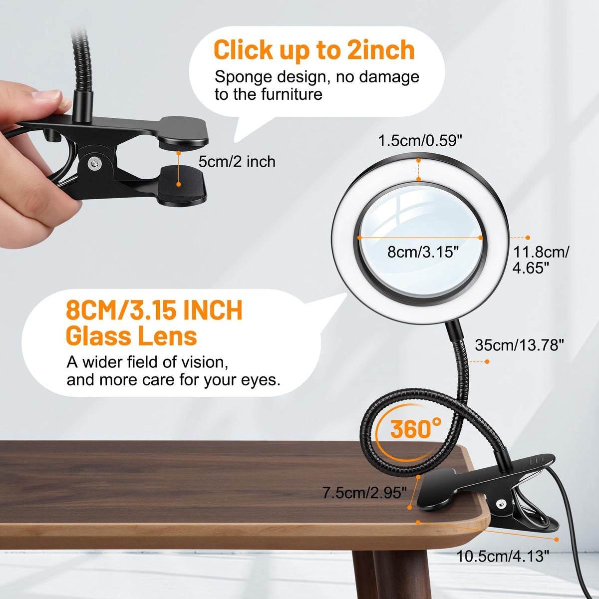 Akynite 10-level brightness control for adjustable visibility