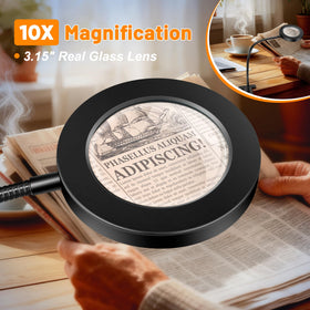 Akynite clip-on magnifier attachment on desk for hands-free precision