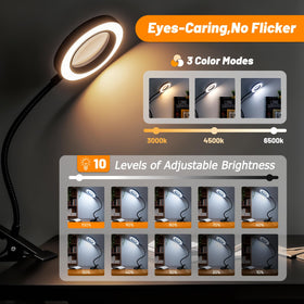 Akynite desk lamp with clip showcasing stable illumination for crafts