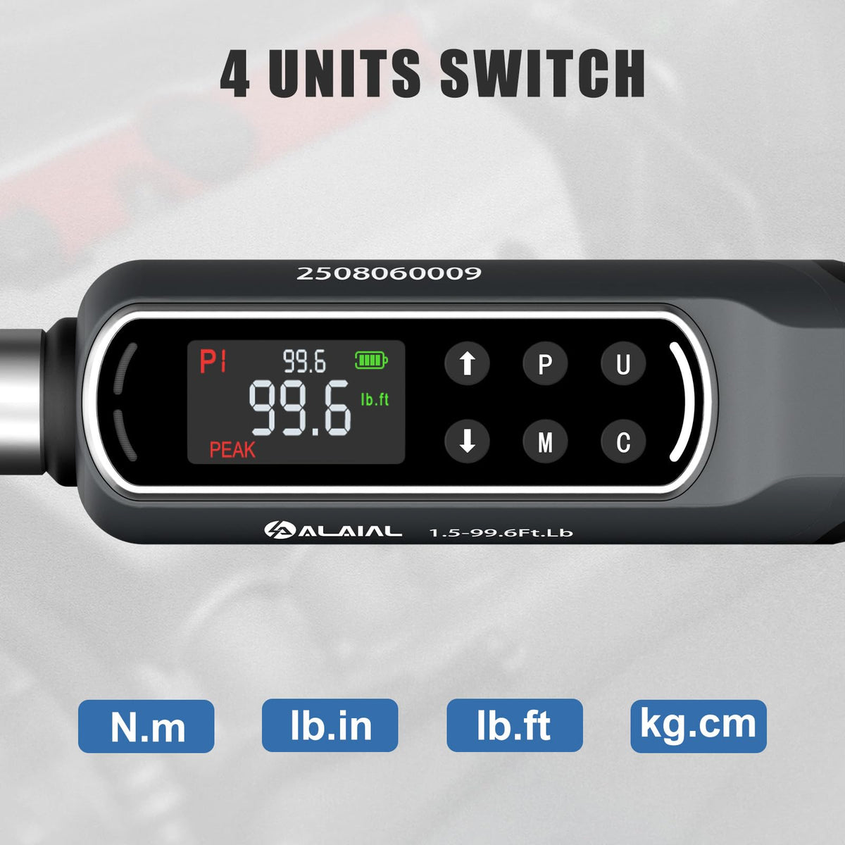 ALAIAL torque wrench supports four units for flexibility during projects.