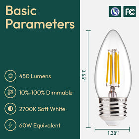 ALAMPEVER 60w-equivalent LED bulbs offering bright, energy-efficient living room illumination.
