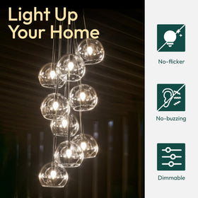 ALAMPEVER bulbs ideal for indoor rooms, including living rooms and bedrooms.