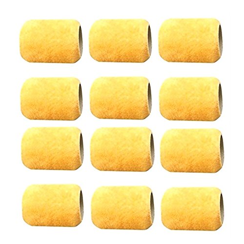 ALAZCO 12pc mini paint roller refill set for precise projects with no shed.