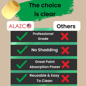 ALAZCO paint on trim and corner edges demonstrates precise coverage.