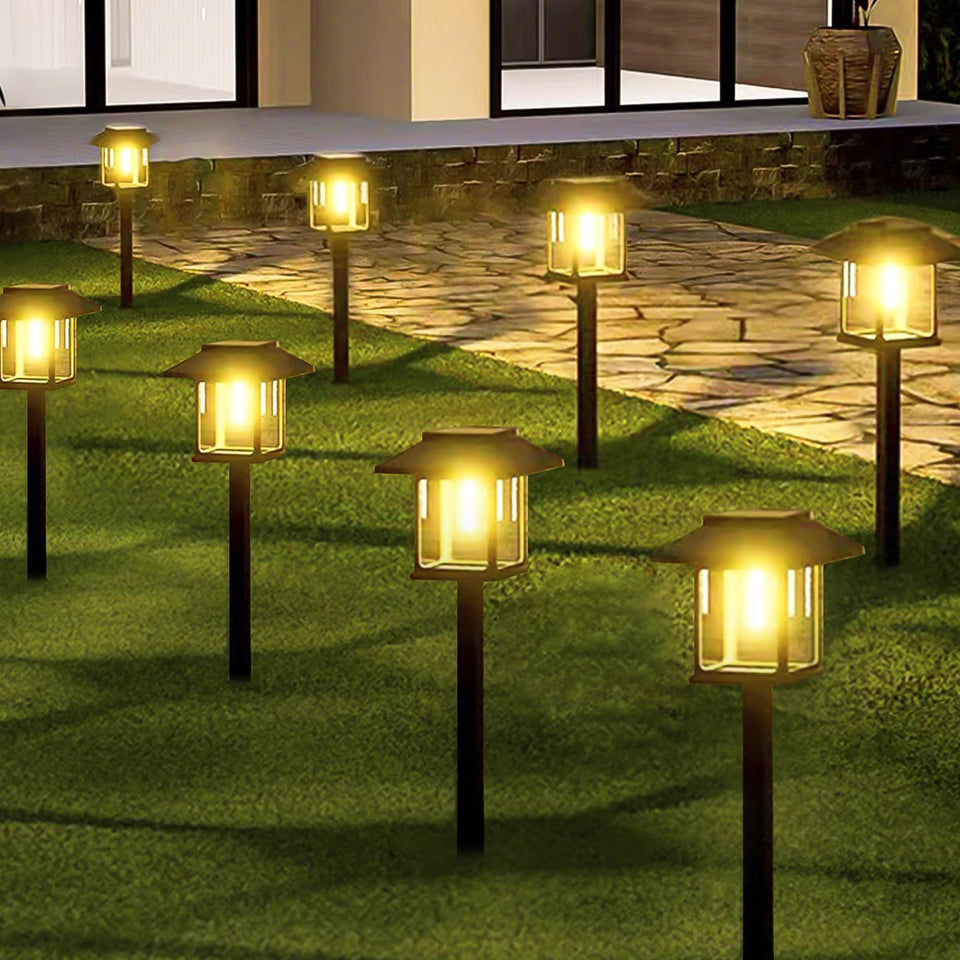Albelt 16-pack solar lights outdoor bright pathway illumination after dusk