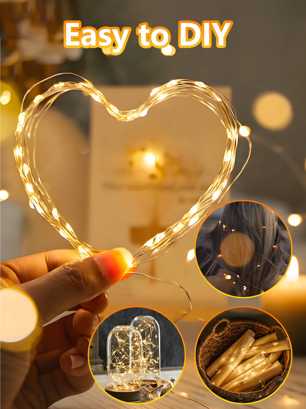 Albelt 33ft 100 LEDs string light adds warm, soft glow.