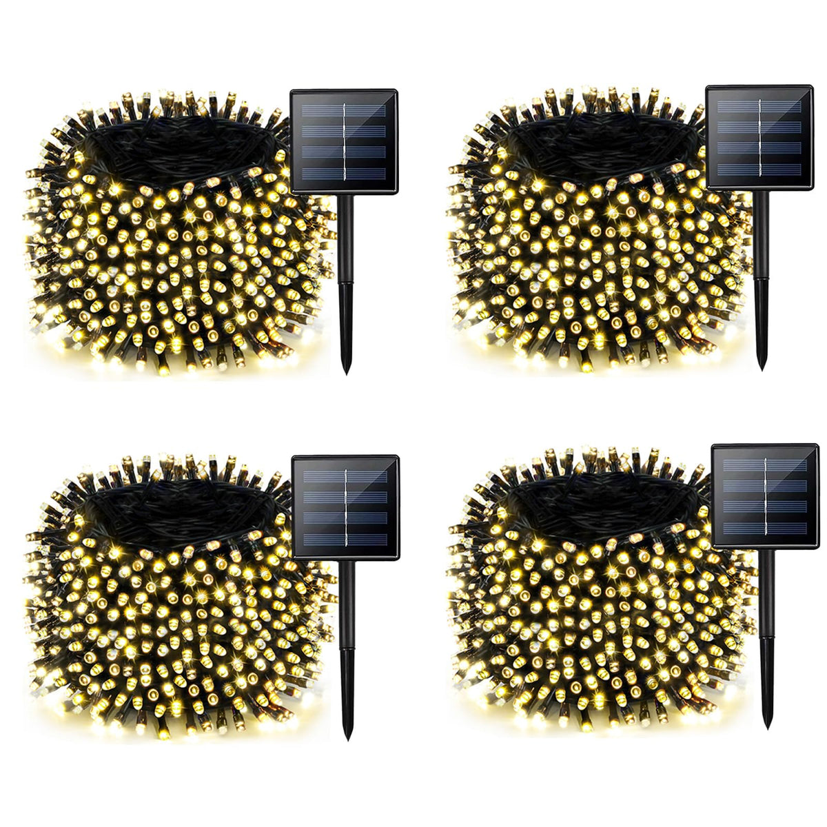 Albelt 4-pack solar string lights illuminate a porch with warm white glow for outdoor ambience