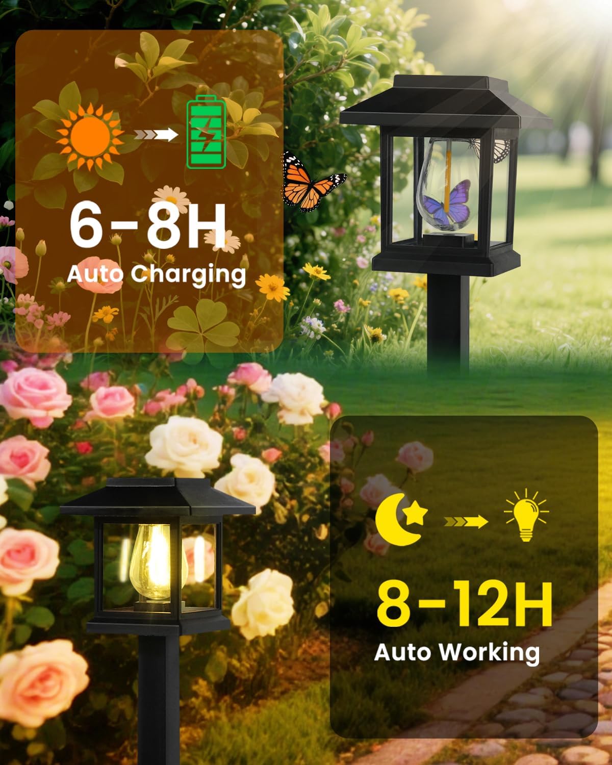 Albelt IP65 waterproof garden lights endure rain and snow