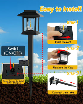 Albelt warm white LED pathway lights lighting a garden path at night