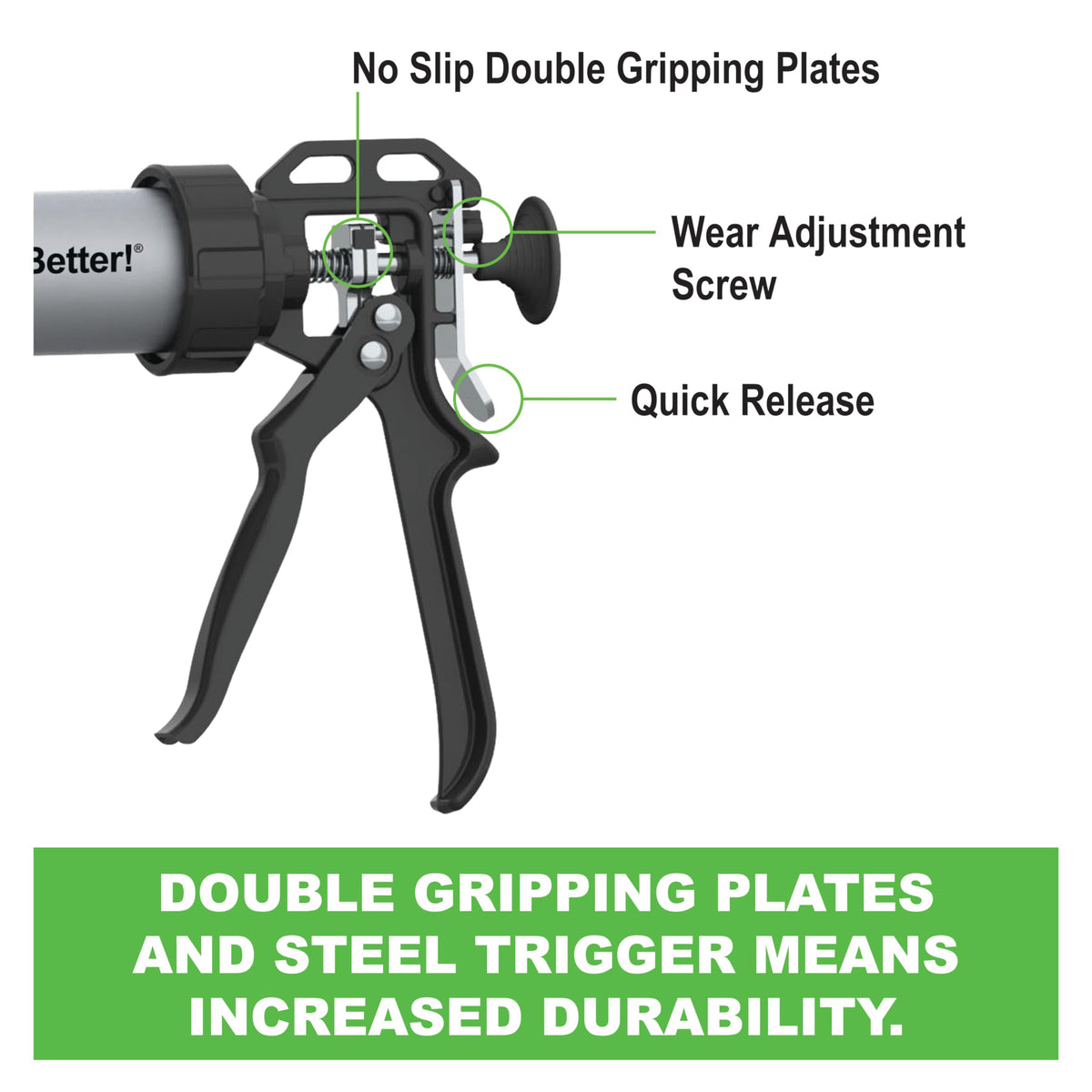 Albion B12S20 rotating swivel barrel enables versatile angles in tight spaces.